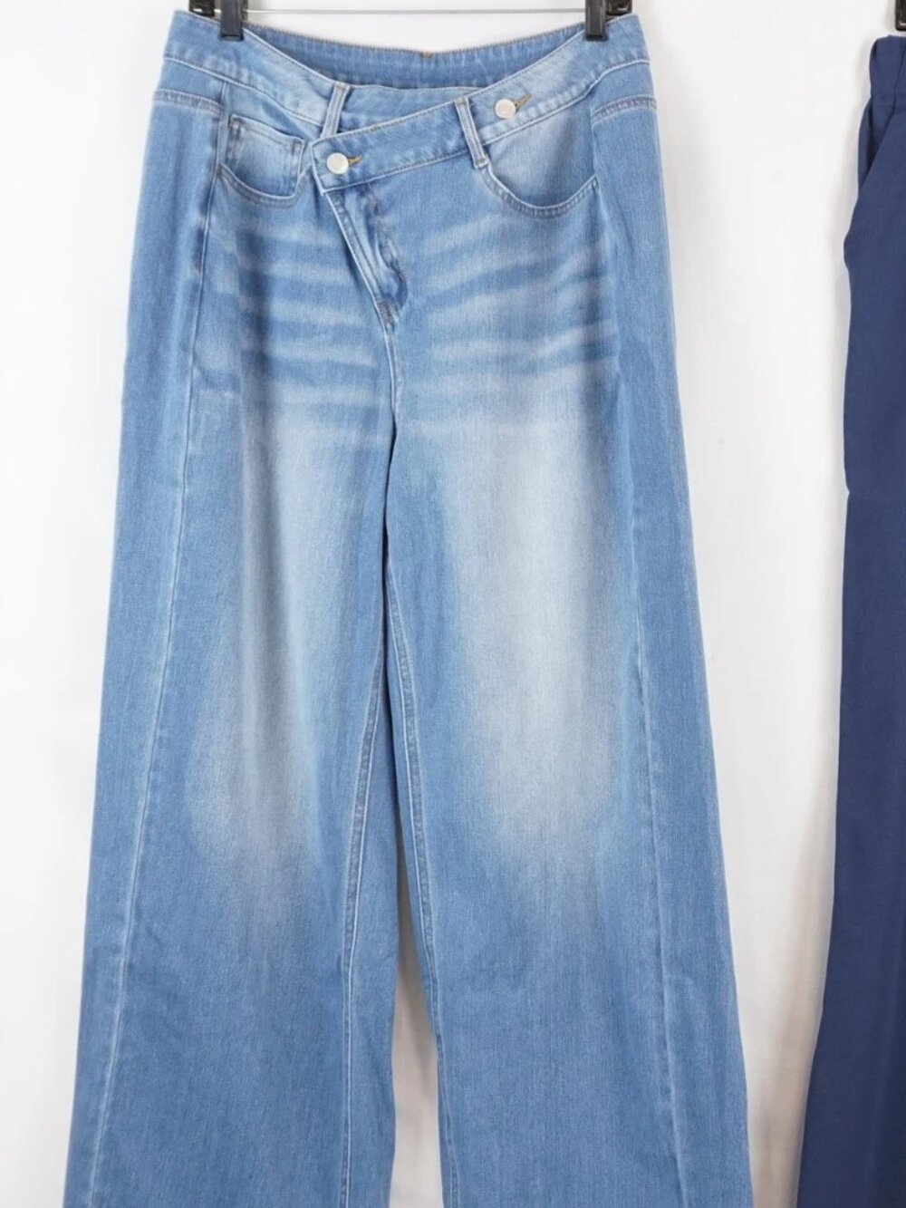 Halara Asymmetric Baggy High Waist Washed Pants Travel School Vacation Work